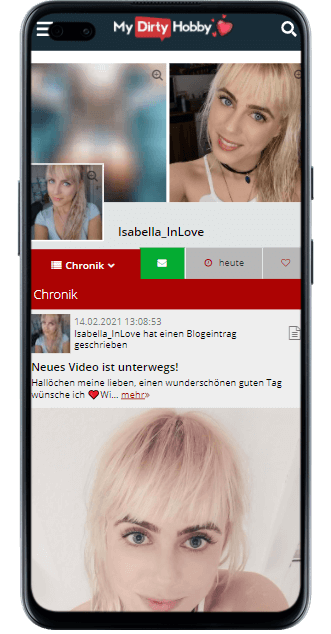 Isabella InLove bei MyDirtyHobby
